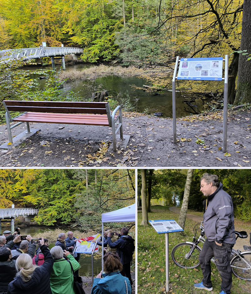 Infotafeln entlang des Kunst- und Kulturpfades, sowie dessen Eröffnung im Wildpark Schwentinetal Infotafeln entlang des Kunst- und Kulturpfades, sowie dessen Eröffnung im Wildpark Schwentinetal