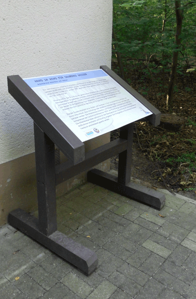 Pult-Schautafel Wasserschule Köln Pult-Tafel Wasserschule Koeln
